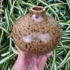 oatmeal speckle bud vase