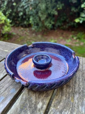 purple ashtray