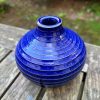 dark blue stripe bud vase