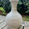 white stripe vase