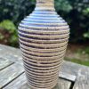 purple stripe bud vase