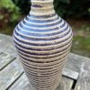 purple stripe bud vase