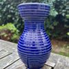 dark blue stripe vase