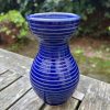 dark blue stripe vase