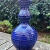 dark blue stripe vase