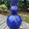 dark blue stripe vase