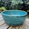 blue green stripe bowl