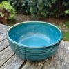 blue green stripe bowl