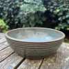 celadon blue stripe bowl