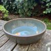 celadon blue stripe bowl