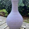 purple stripe bud vase