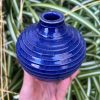 dark blue stripe bud vase