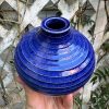 dark blue stripe bud vase