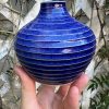 dark blue stripe bud vase