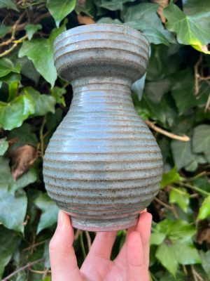 celadon blue stripe vase