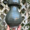 celadon blue stripe vase