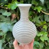 white stripe bud vase