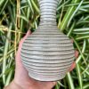 white stripe bud vase