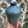 floating blue stripe bud vase