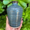 floating blue stripe bud vase