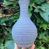 purple stripe bud vase