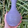 purple stripe bud vase