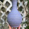 purple stripe bud vase