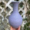 purple stripe bud vase