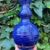 dark blue stripe bud vase