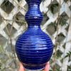 dark blue stripe bud vase