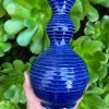 dark blue stripe bud vase