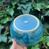 blue green stripe bowl