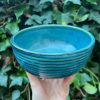 blue green stripe bowl