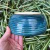 blue green stripe bowl