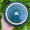 blue green stripe bowl