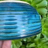 blue green stripe bowl