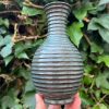 dark floating blue stripe bud vase