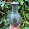 dark floating blue stripe bud vase