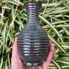 dark floating blue stripe bud vase