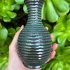 dark floating blue stripe bud vase