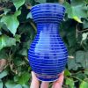 dark blue stripe vase