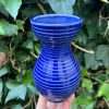 dark blue stripe vase