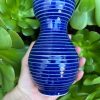 dark blue stripe vase