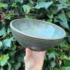 celadon blue stripe bowl