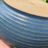 wide blue serving bowl