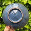 tall blue speckle serving bowl