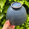 blue speckle side bowl