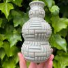 celadon patterned bud vase