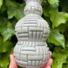 celadon patterned bud vase