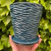 turquoise orchid pot